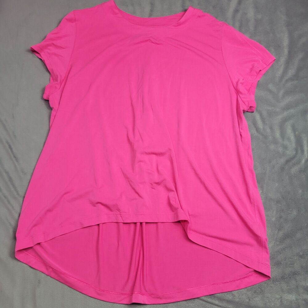 Athleta Shirt Womens Oversized Small Pink Top Comfort Stretch Jersey Knit Short